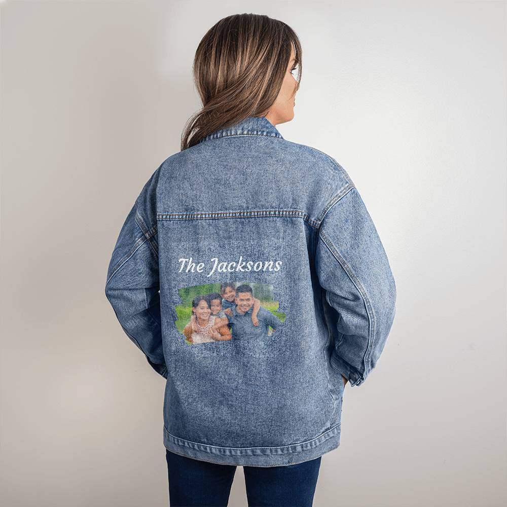 Custom Denim Jacket for Women - Stylish Custom  Photo Jean Jacket, Unique Mother's Day & Birthday Gift for Her