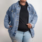 Best Mom In The World Denim Jacket for Women - Jean Jacket, Unique Mother's Day & Birthday Gift for Her