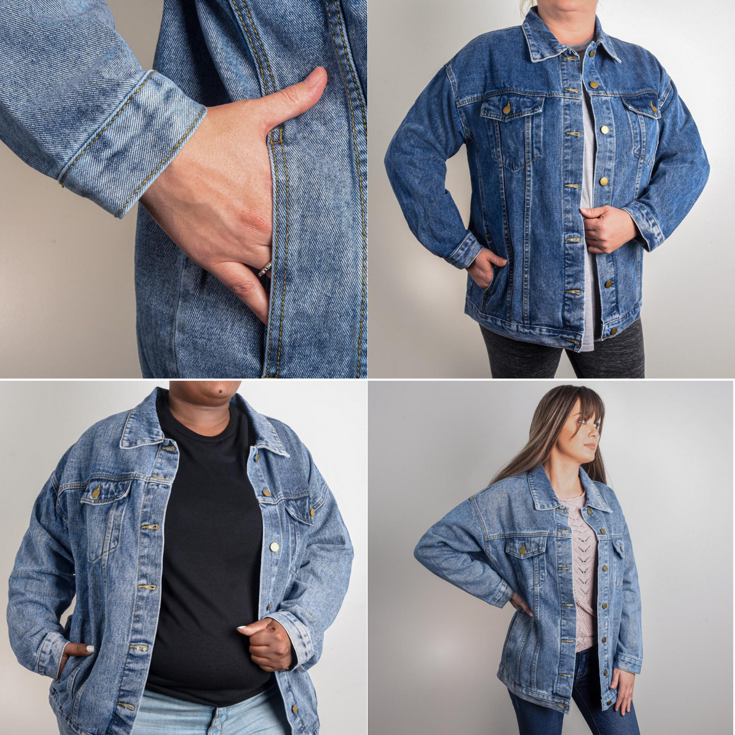 Denim Jacket for Women Mothers Day Best Mom In The World Pink/Blue