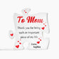 Acrylic Plaque Gift for Mom, Puzzle Piece - Personalized Mother's Day/Birthday Present for Mom