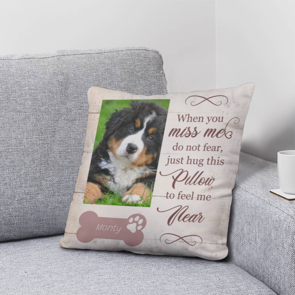 Personalized Dog Memorial Classic Pillow Custom Photo Custom Name