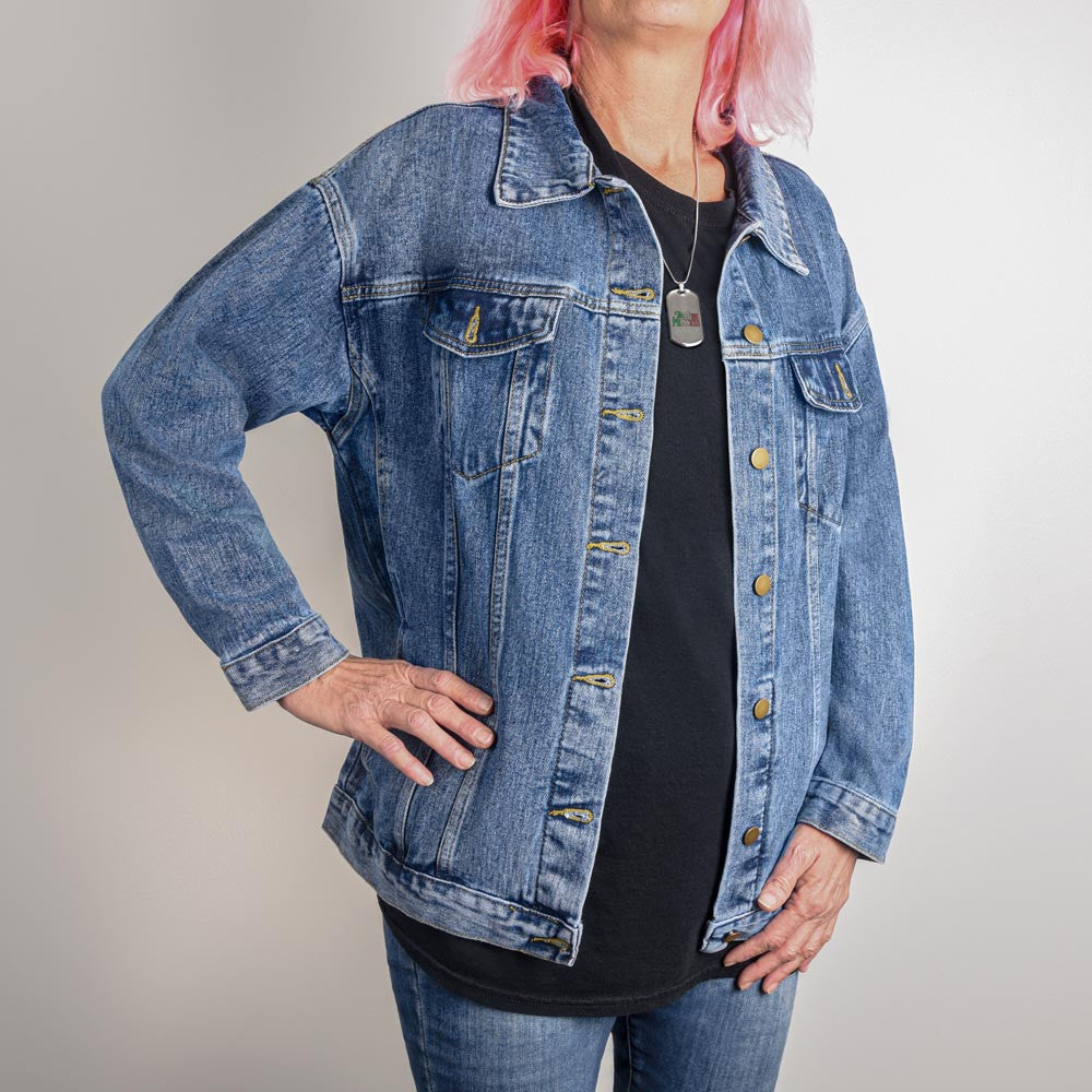 Custom Denim Jacket for Women - Stylish Custom Jean Jacket, Unique Mother's Day & Birthday Gift for Her Bad Ass