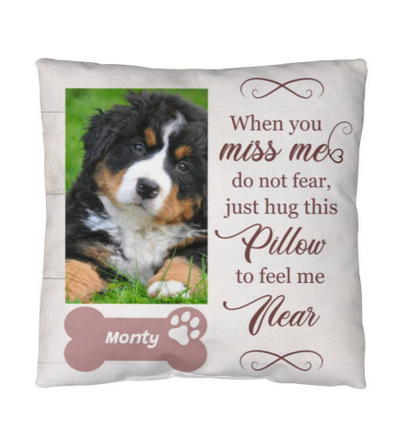 Personalized Dog Memorial Classic Pillow Custom Photo Custom Name