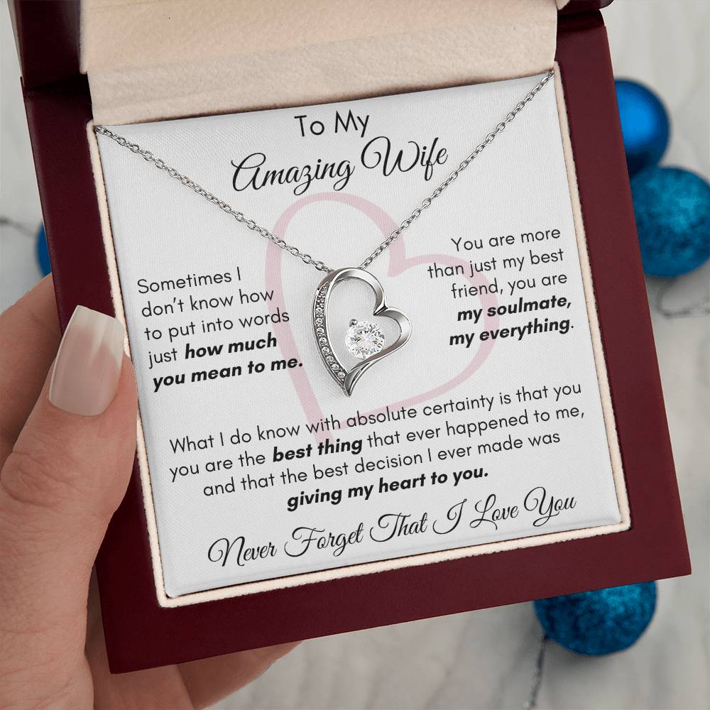 For Wife - Giving My Heart To You Forever Love Necklace