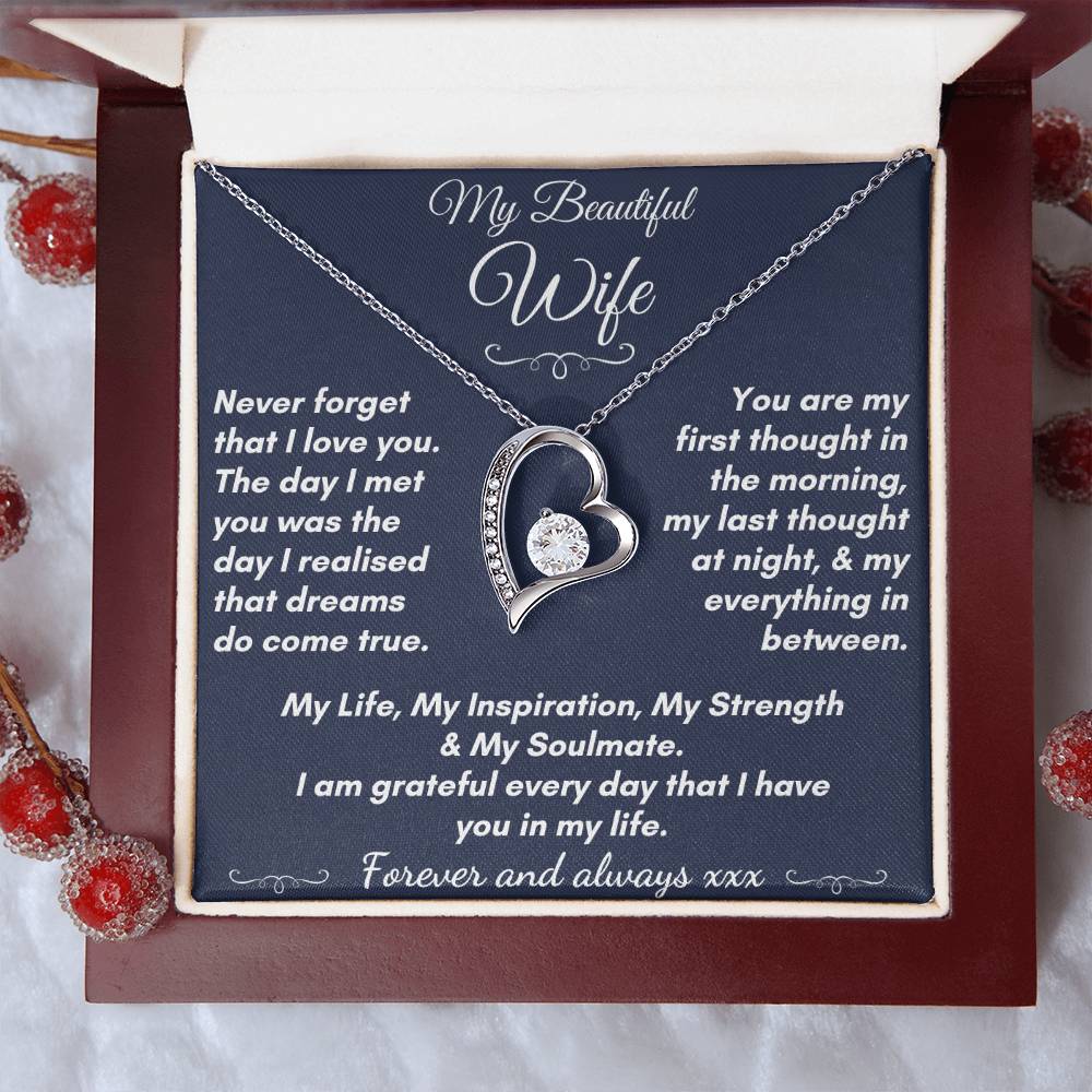 Gift for Wife - Dreams Do Come True - Forever Love Necklace