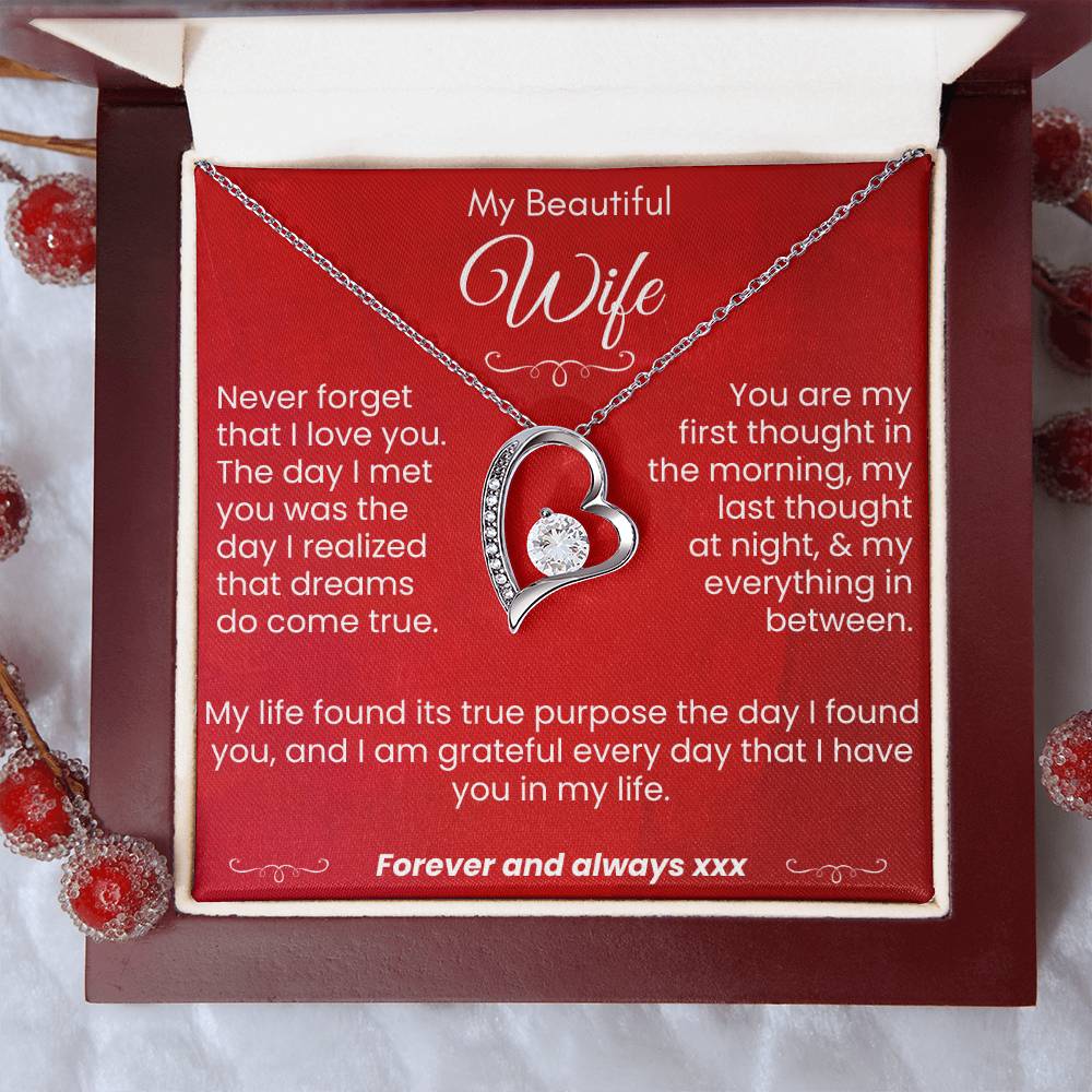 Gift For Wife - Dreams Come True My Everything - Forever Love Necklace