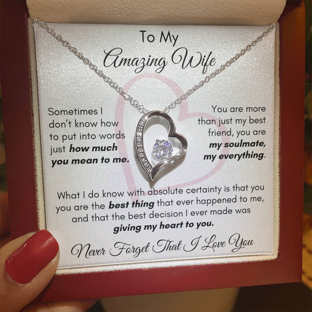 For Wife - Giving My Heart To You Forever Love Necklace