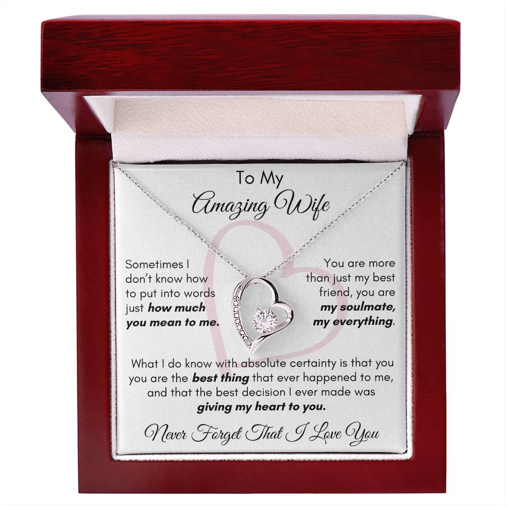 For Wife - Giving My Heart To You Forever Love Necklace