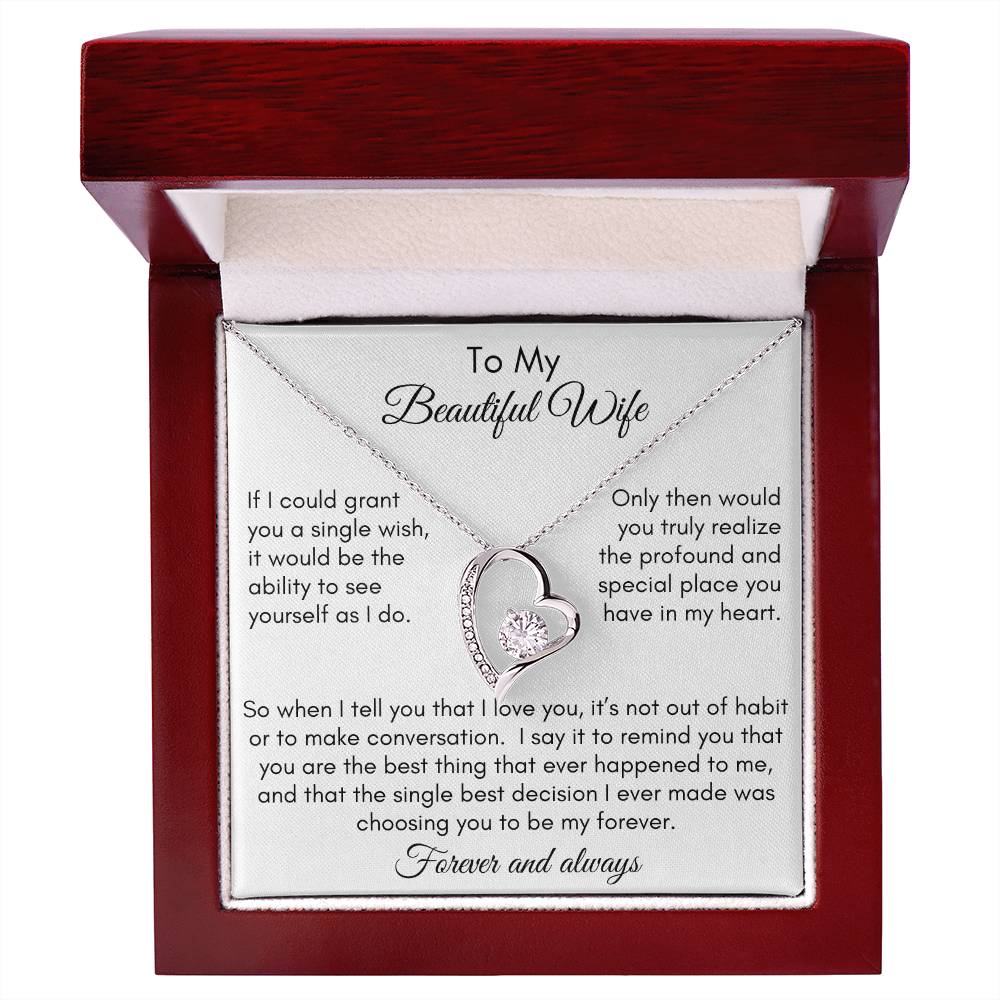 For Wife - Best Decision My Forever - Forever Love Necklace