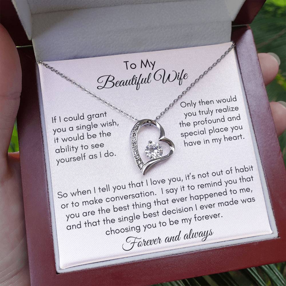 For Wife - Best Decision My Forever - Forever Love Necklace