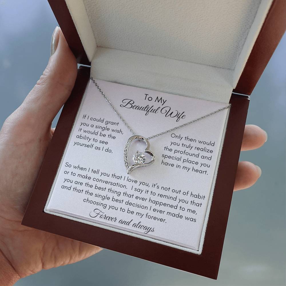 For Wife - Best Decision My Forever - Forever Love Necklace