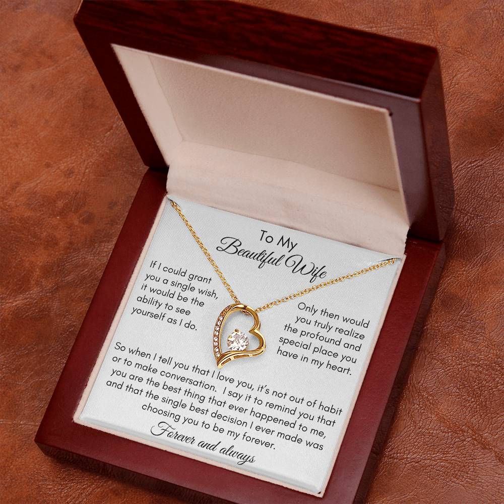 For Wife - Best Decision My Forever - Forever Love Necklace