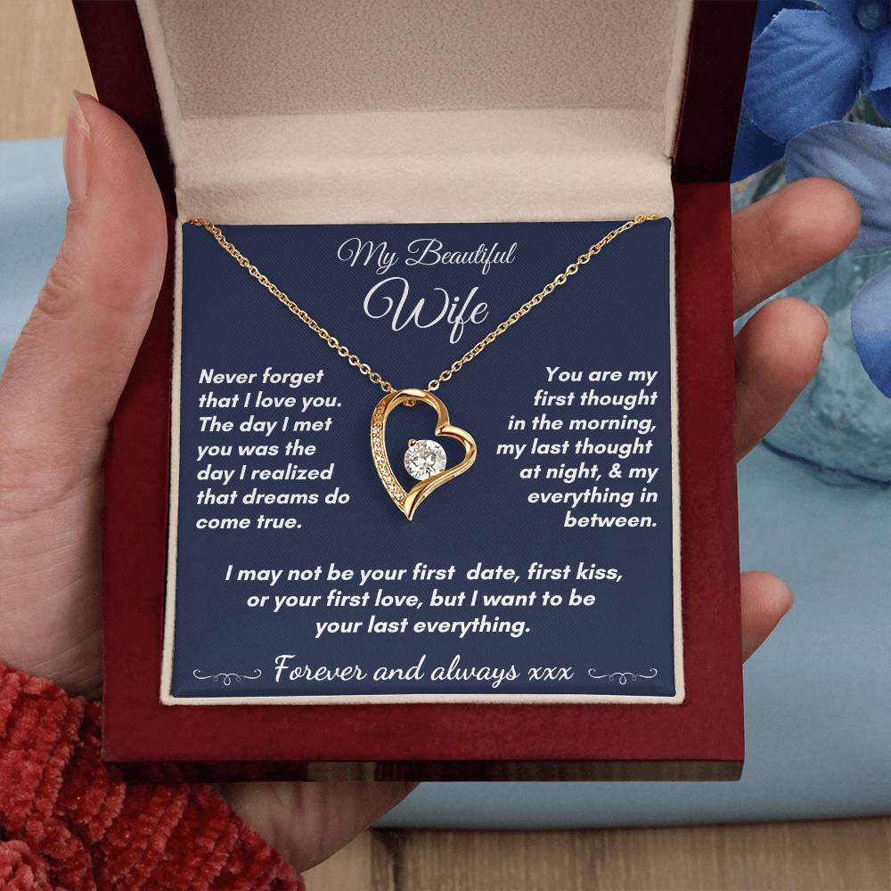 Gift For Wife - Never Forget Forever Love Necklace