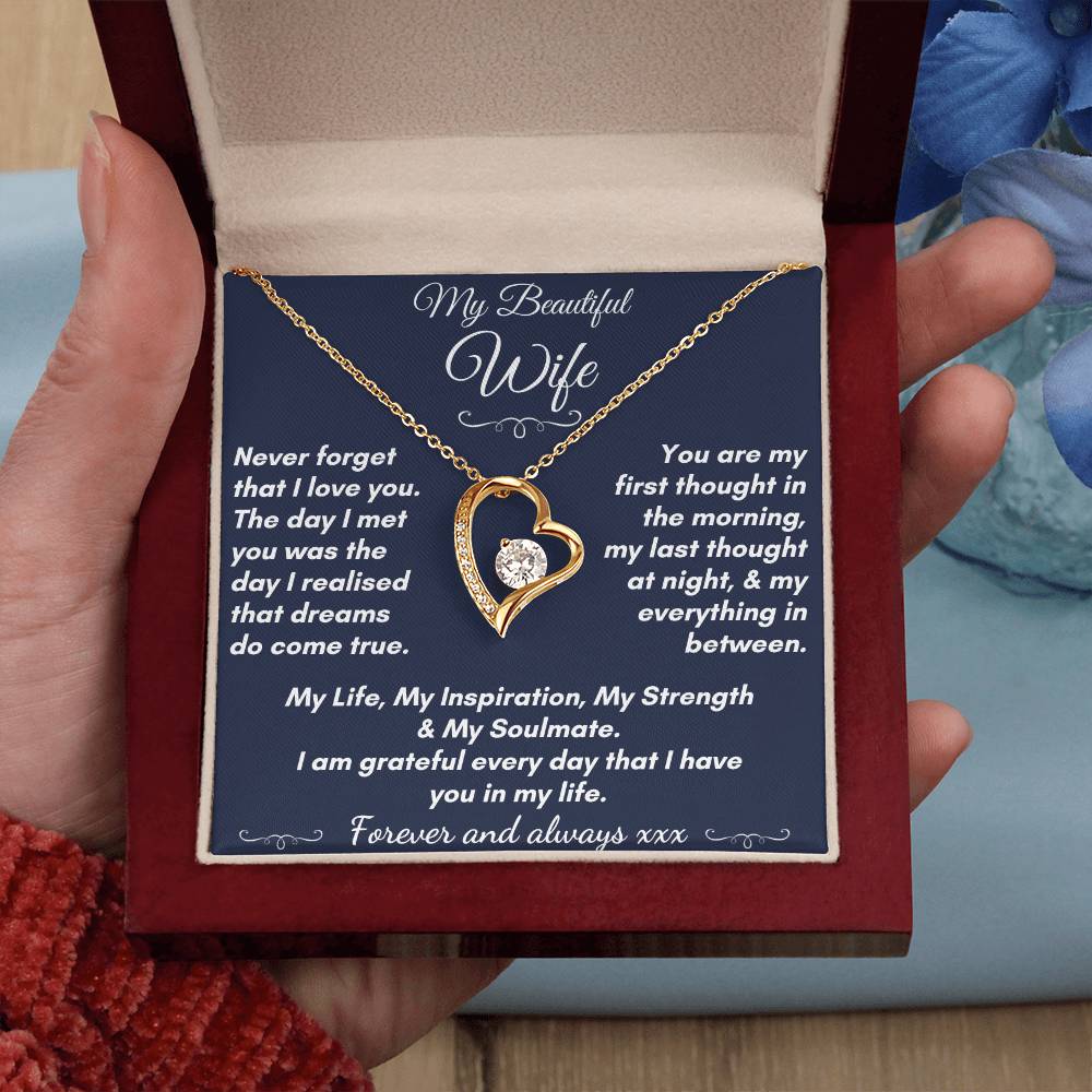 Gift for Wife - Dreams Do Come True - Forever Love Necklace