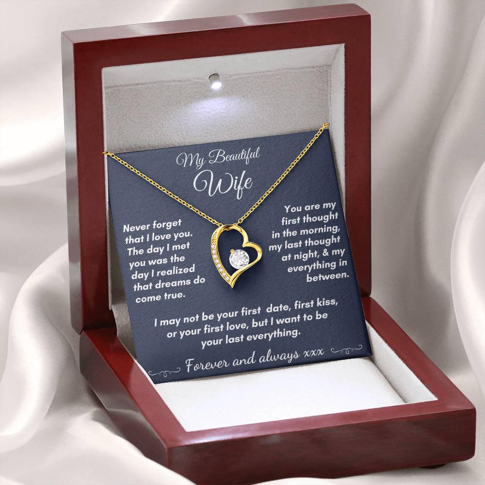 Gift For Wife - Never Forget Forever Love Necklace