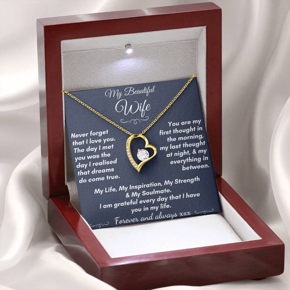 Gift for Wife - Dreams Do Come True - Forever Love Necklace