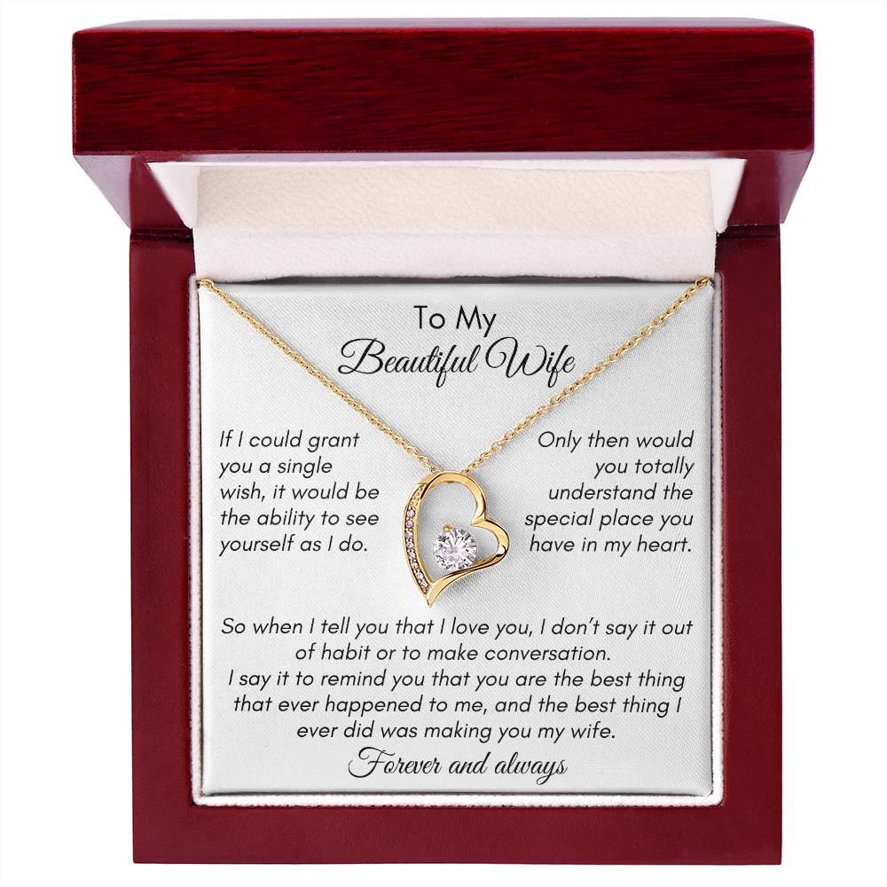 For Wife - Single Wish Forever Love Necklace