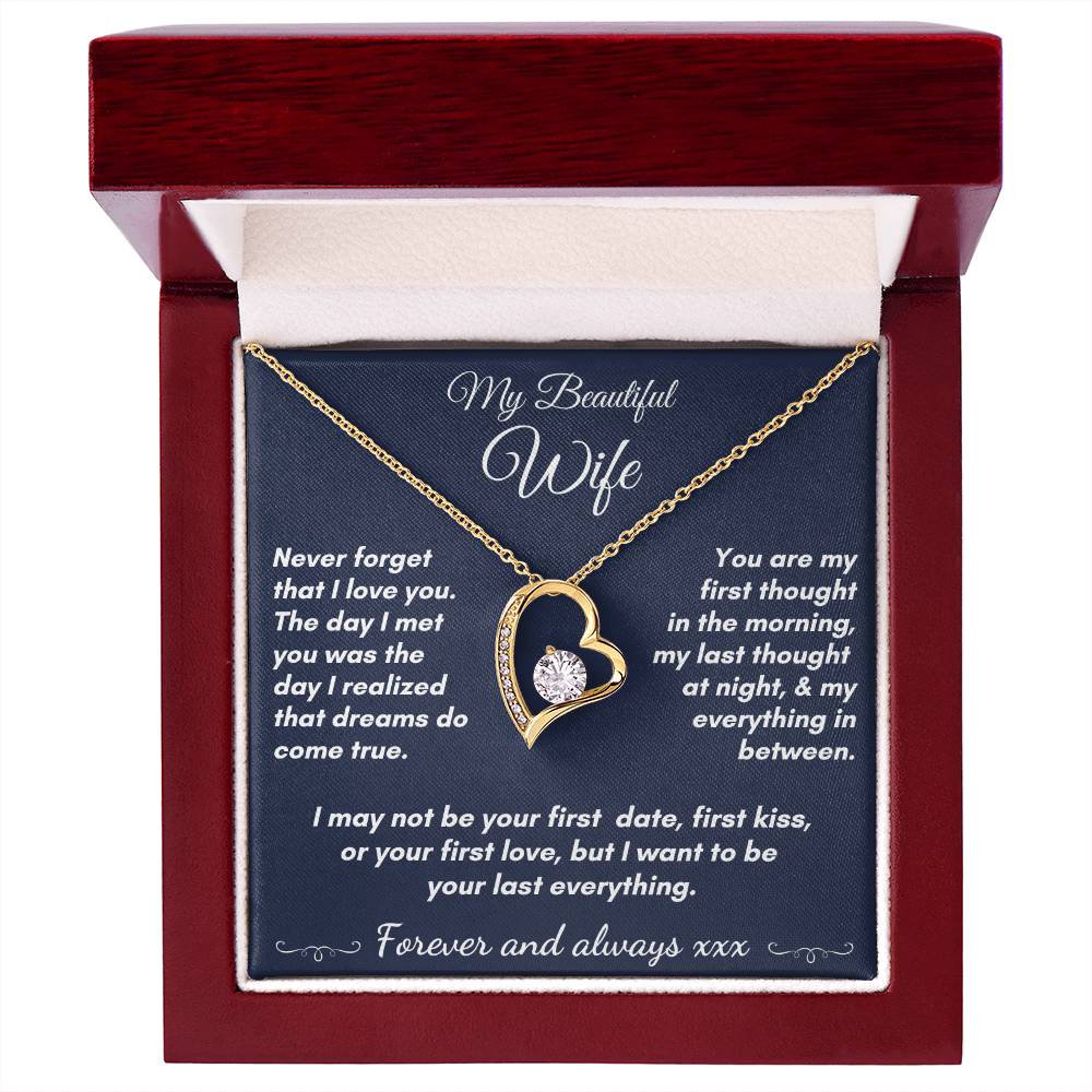 Gift For Wife - Never Forget Forever Love Necklace