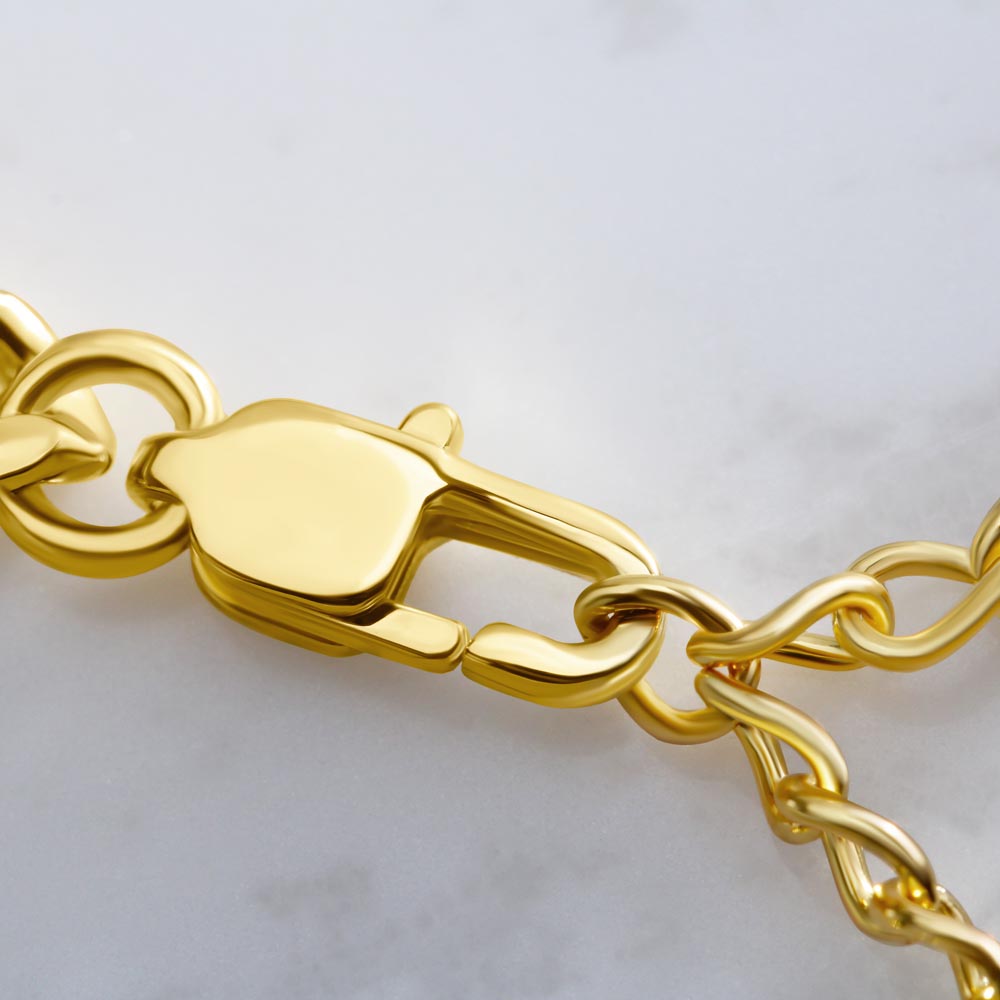 Gift For Grandson - Braver, Stronger, Smarter - Cuban Link Chain