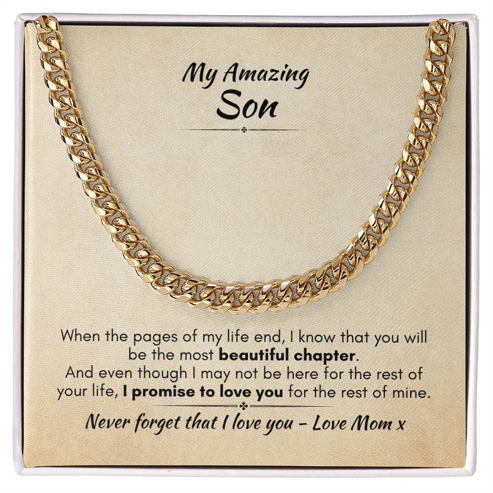 Gift For Son - Most Beautiful Chapter - Cuban Link Chain