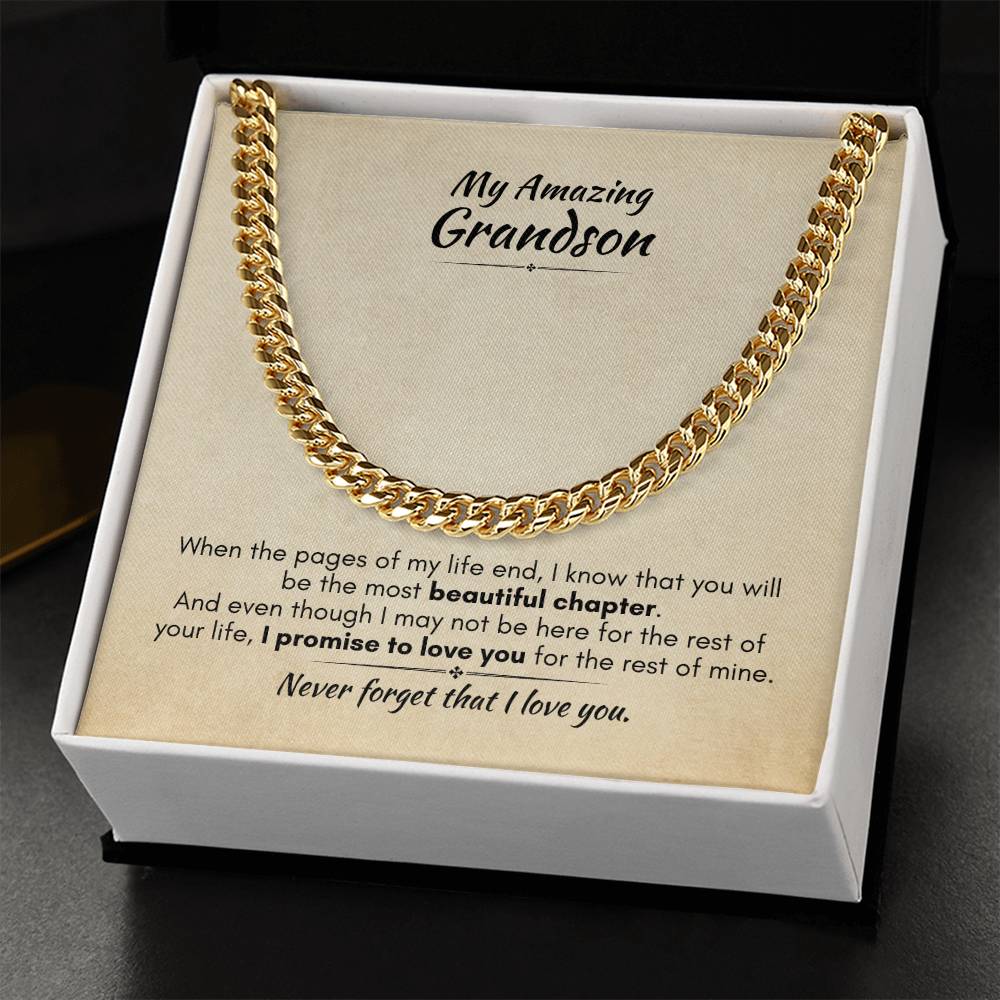 Gift For Grandson - Beautiful Chapter - Cuban Link Chain