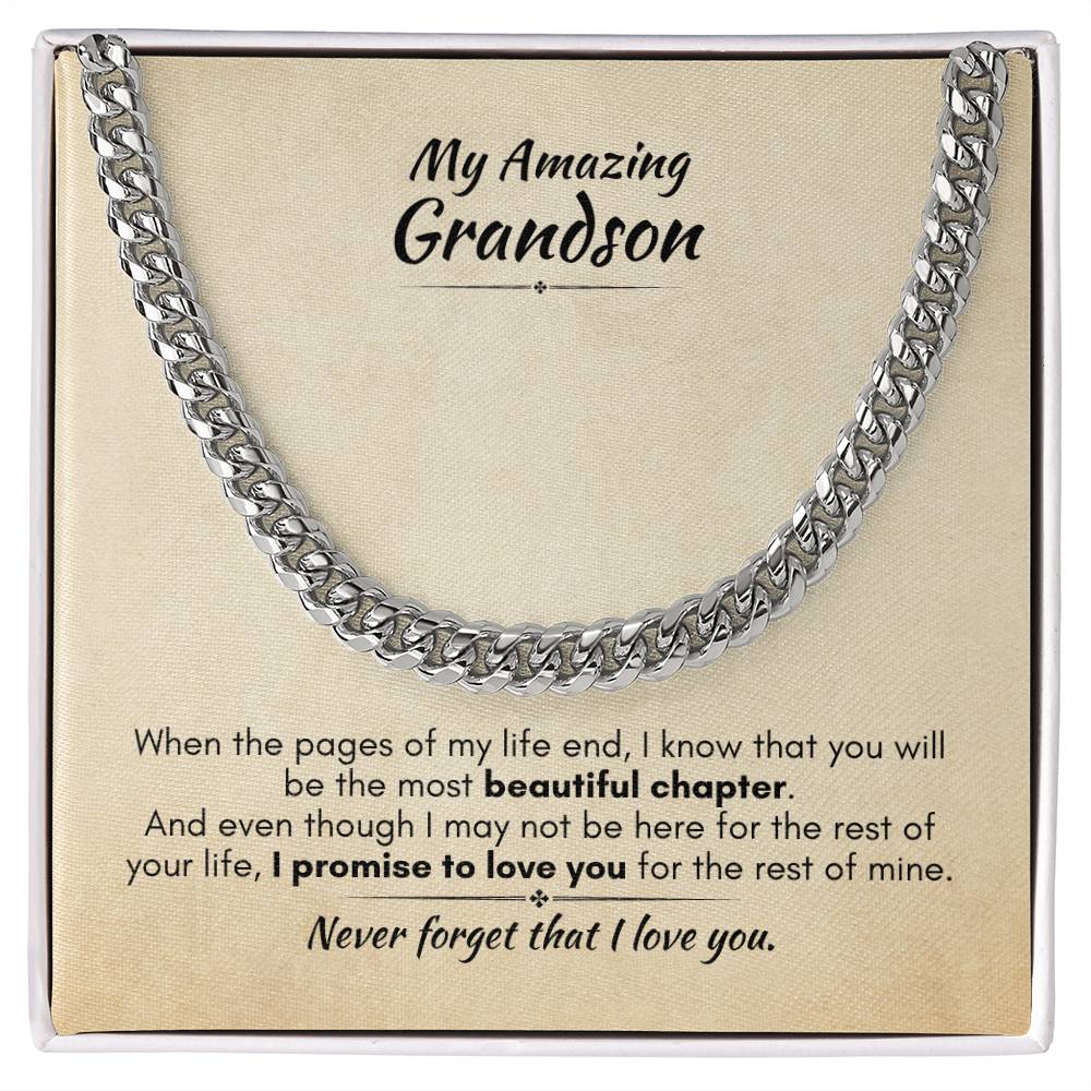 Gift For Grandson - Beautiful Chapter - Cuban Link Chain