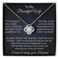 Gift for Wife - Single Wish My Forever - Love Knot Necklace