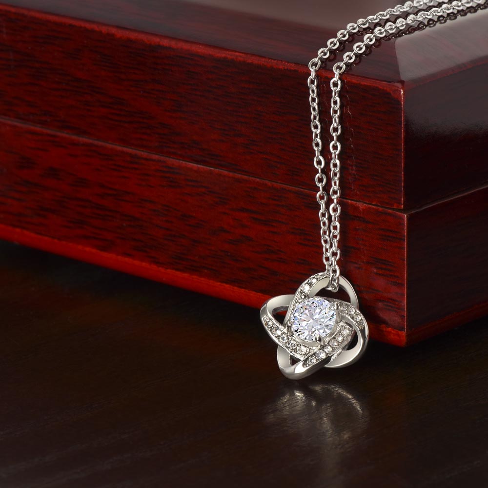 Gift for Wife - Single Wish My Forever - Love Knot Necklace