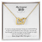 Gift For Wife - You Are My First Thought - Interlocking Heart Necklace