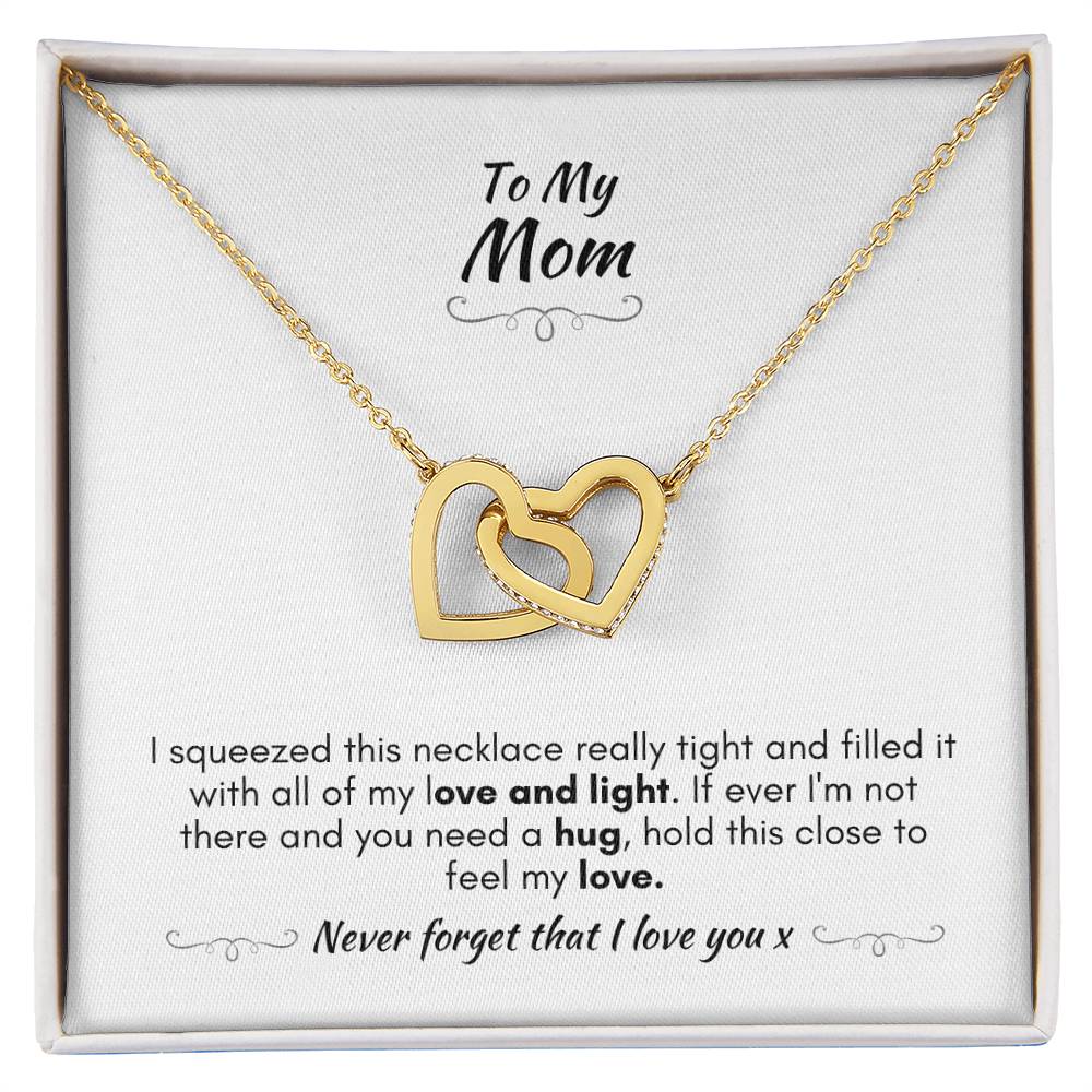 Gift For Mom - Love and Light - Interlocking Hearts Necklace