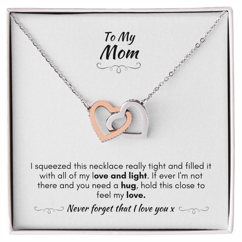 Gift For Mom - Love and Light - Interlocking Hearts Necklace