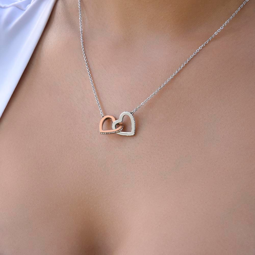 Gift For Mom - Love and Light - Interlocking Hearts Necklace