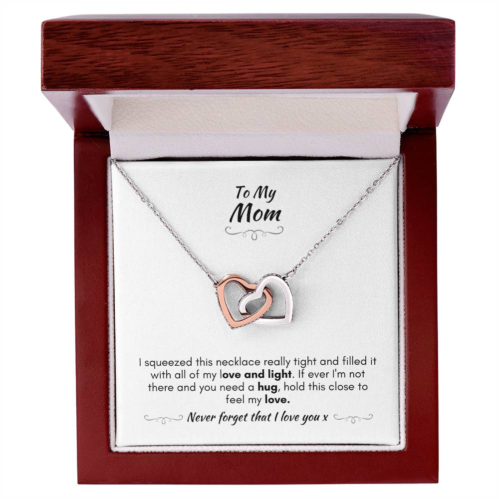 Gift For Mom - Love and Light - Interlocking Hearts Necklace