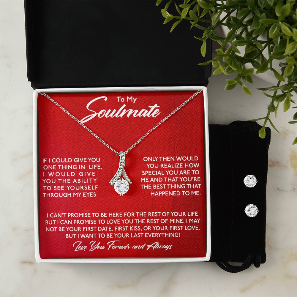 Gift For Soulmate - You Are Special To Me - Alluring Beauty Necklace & CZ Earrings