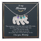 Gift for Mommy - Ten Little Fingers & Toes - Custom Baby Feet Necklace & Birth Stone