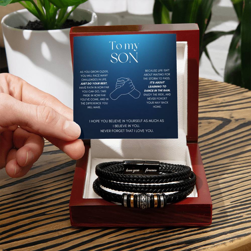 Gift For Son - Learn To Dance In The Rain Love You Forever Bracelet