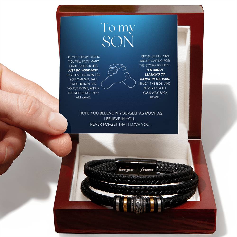 Gift For Son - Learn To Dance In The Rain Love You Forever Bracelet