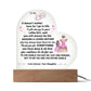 For Mom Little Girl Entire World Acrylic Heart LED