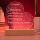 Gift for Mom -  I Will Always Be Your Little Girl - Engraved Heart Acrylic LED
