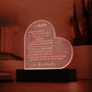 Gift for Mom -  I Will Always Be Your Little Girl - Engraved Heart Acrylic LED