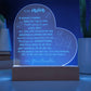 Gift for Mom -  I Will Always Be Your Little Girl - Engraved Heart Acrylic LED