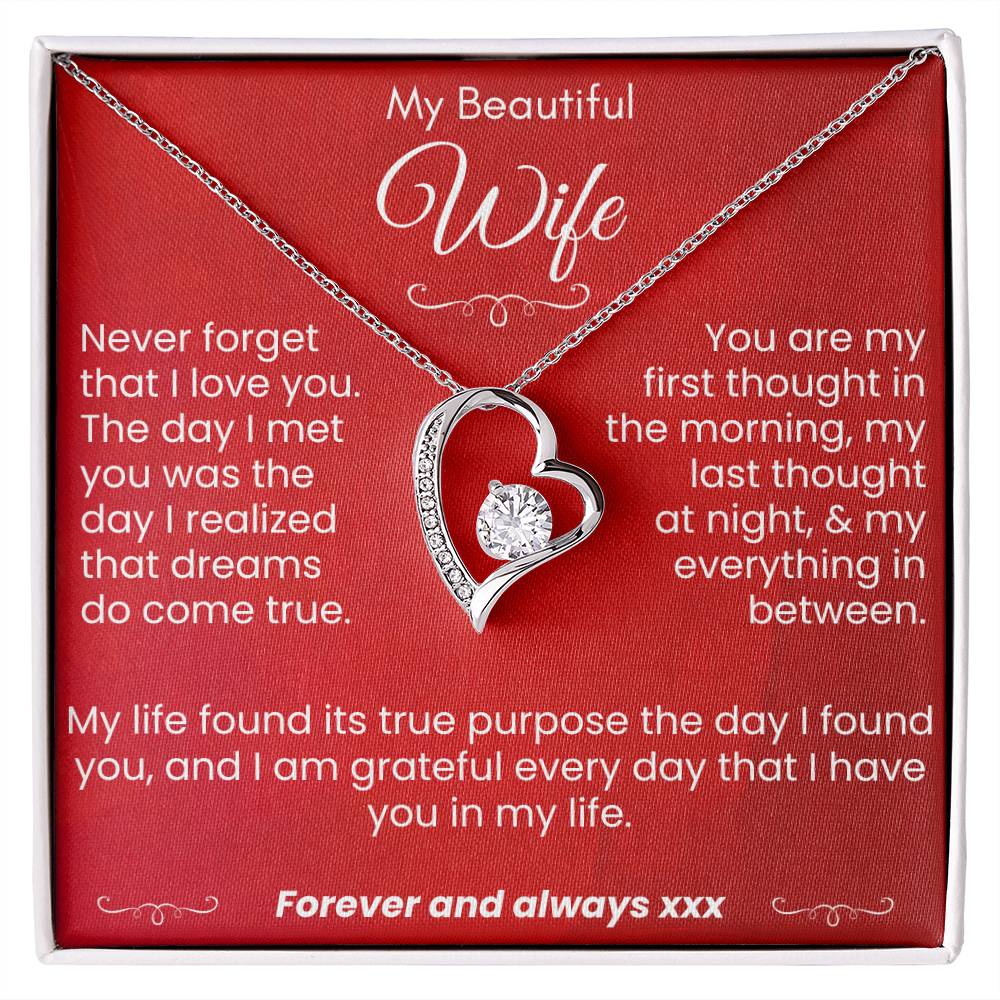 Gift For Wife - Dreams Come True My Everything - Forever Love Necklace