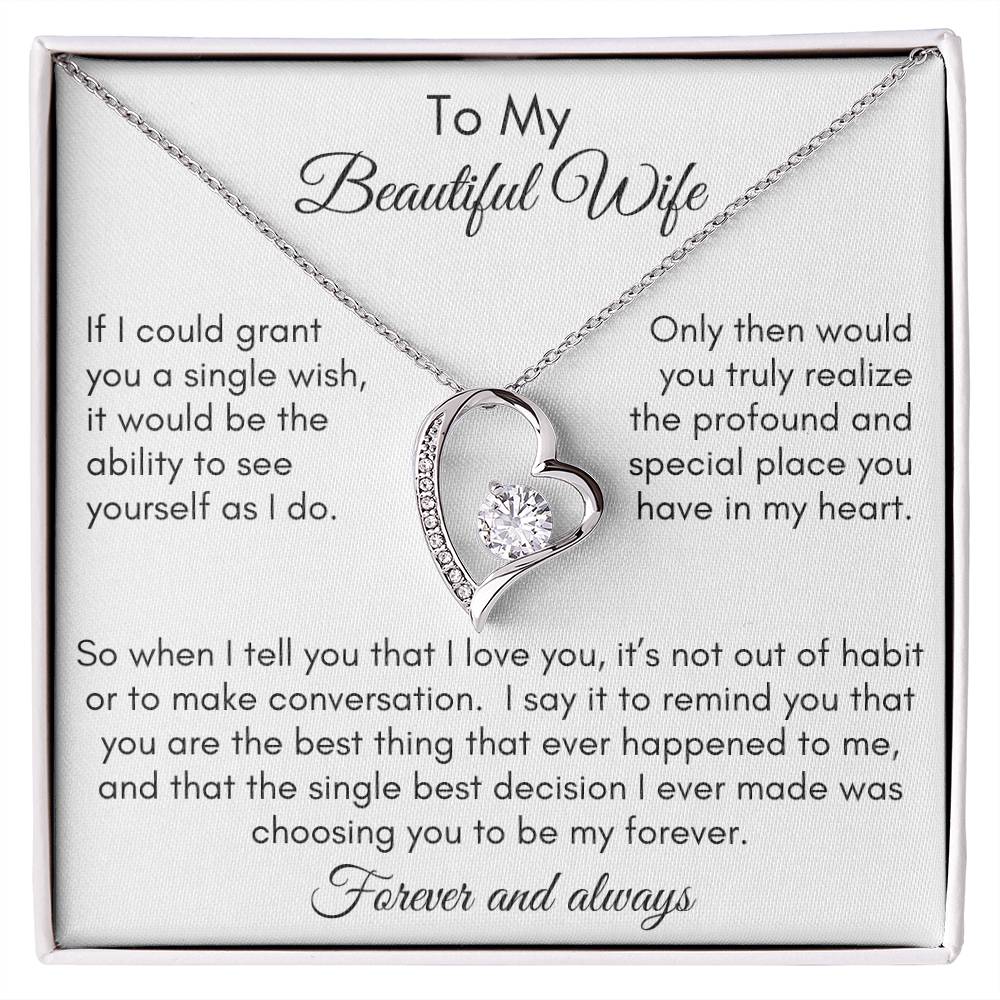 For Wife - Best Decision My Forever - Forever Love Necklace