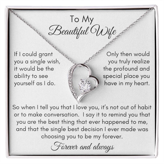 For Wife - Best Decision My Forever - Forever Love Necklace