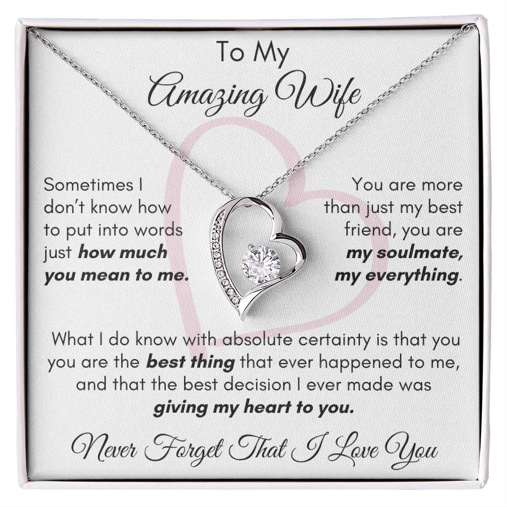 For Wife - Giving My Heart To You Forever Love Necklace