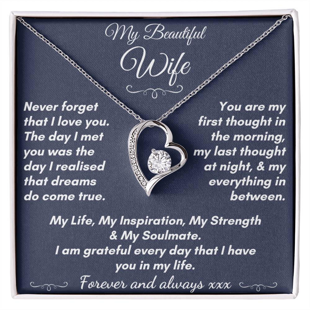 Gift for Wife - Dreams Do Come True - Forever Love Necklace