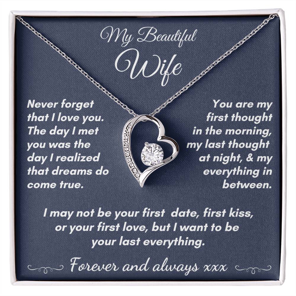 Gift For Wife - Never Forget Forever Love Necklace