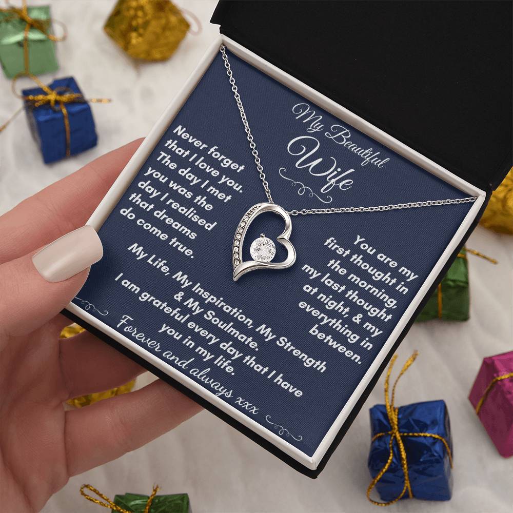 Gift for Wife - Dreams Do Come True - Forever Love Necklace