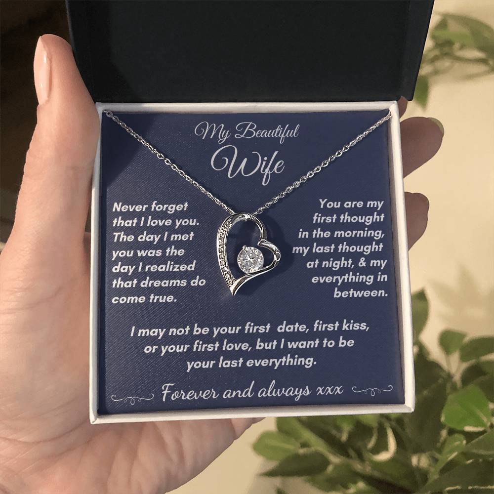 Gift For Wife - Never Forget Forever Love Necklace