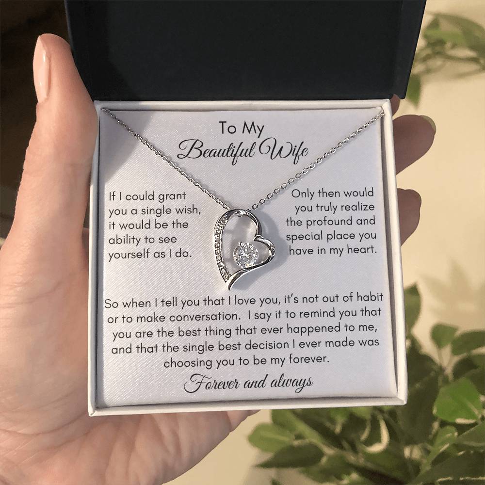 For Wife - Best Decision My Forever - Forever Love Necklace